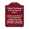 Signmission Parking Permit Permit Parking for Residents Only Vehicles Without Valid Parking Permi, BU-1824-23399 A-DES-BU-1824-23399 - alternate 1